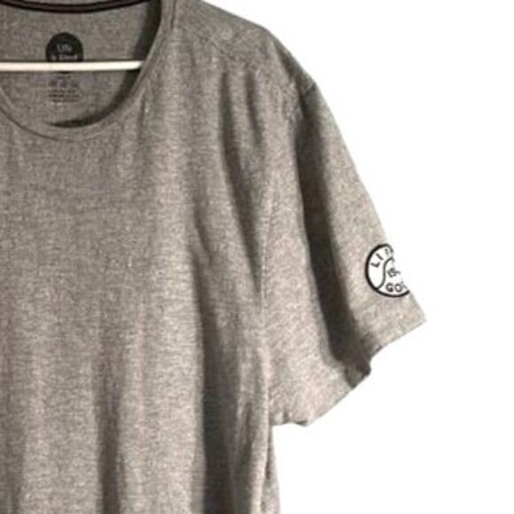 LIFE IS GOOD Mens Shirt Size XXL Grey Short Sleeve Heavyweight Logo Cotton - Picture 5 of 9